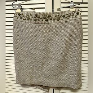 The Limited Collection Taupe Skirt with beaded embellishments Size 6